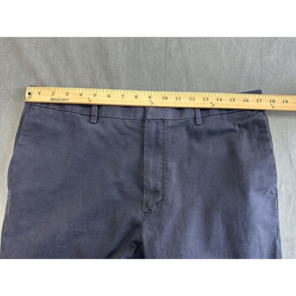 Banana Republic Chino Pants Men's 35x32 Straight Blue Flat Slacks RUNS SMALL - Picture 12 of 14